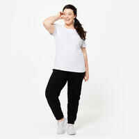 Women's Crew Neck Cotton T-Shirt - Light Grey