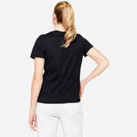 Women's Crew Neck Cotton T-Shirt - Black