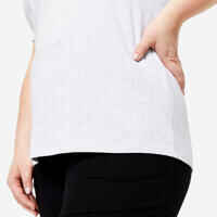Women's Crew Neck Cotton T-Shirt - Light Grey