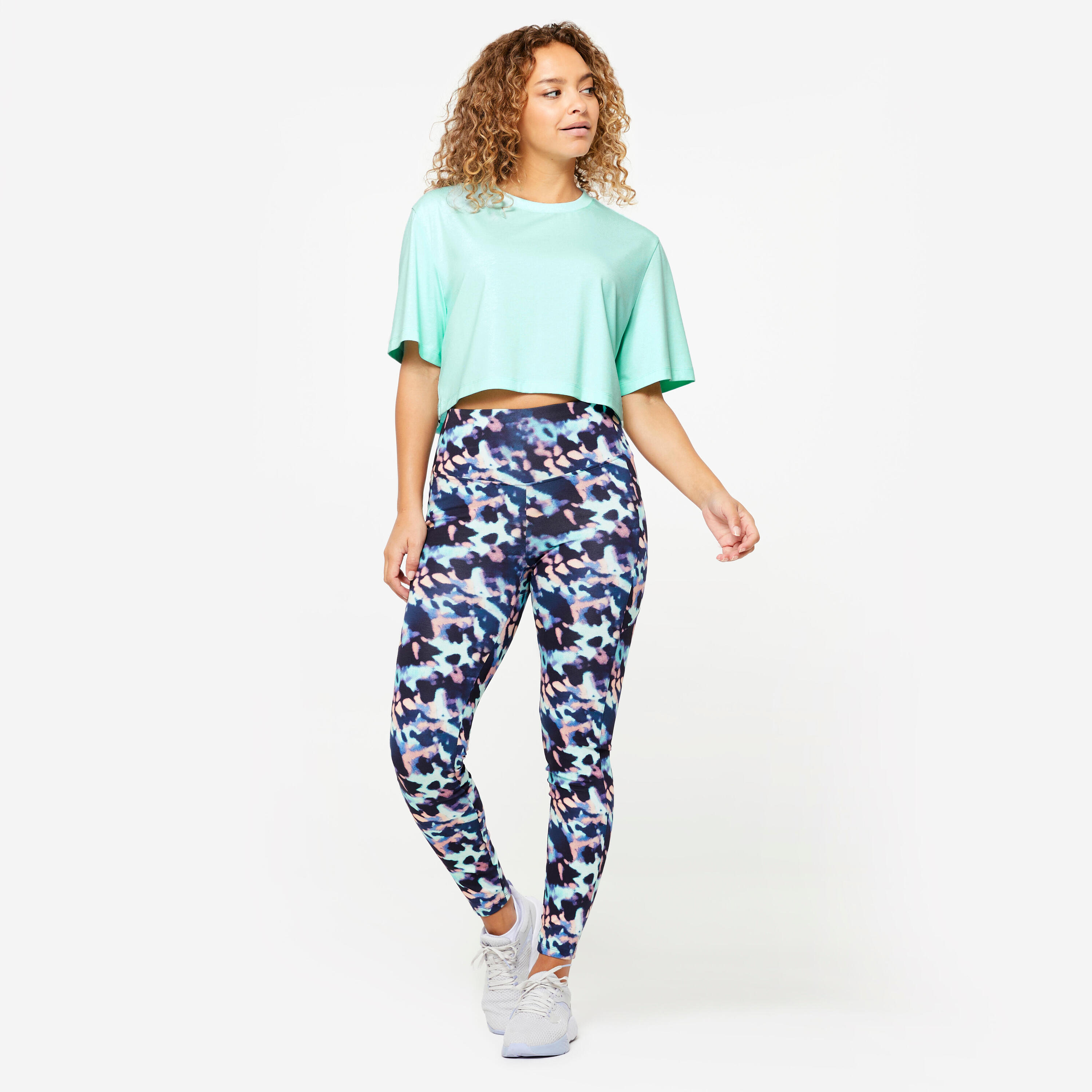 T-Shirt Crop Top Damen - hellgrün  2/7