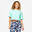 Cropped T-shirt voor dames muntgroen