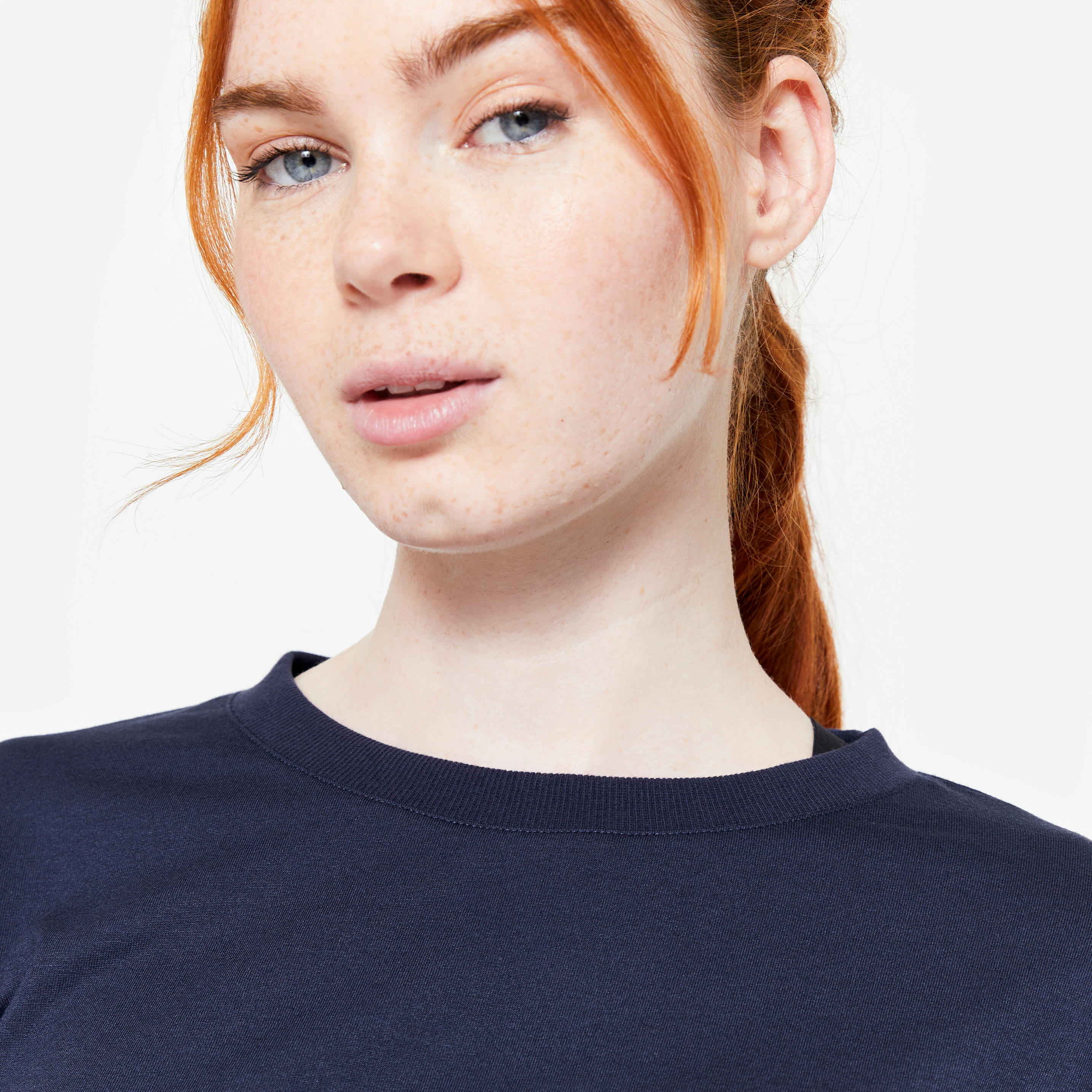 Women's Cropped T-Shirt 520- Steel Blue
