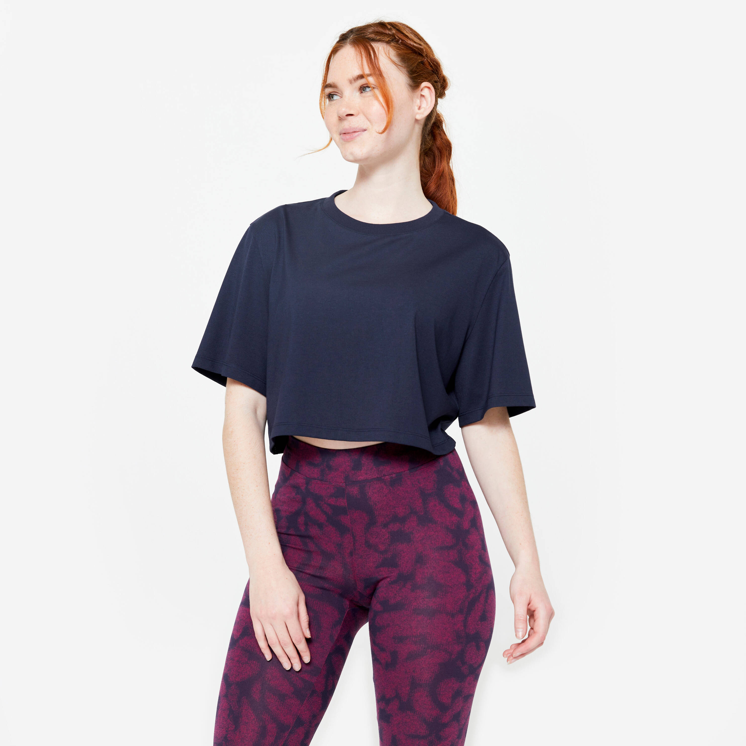 Women's Cropped T-Shirt 520- Steel Blue -  1