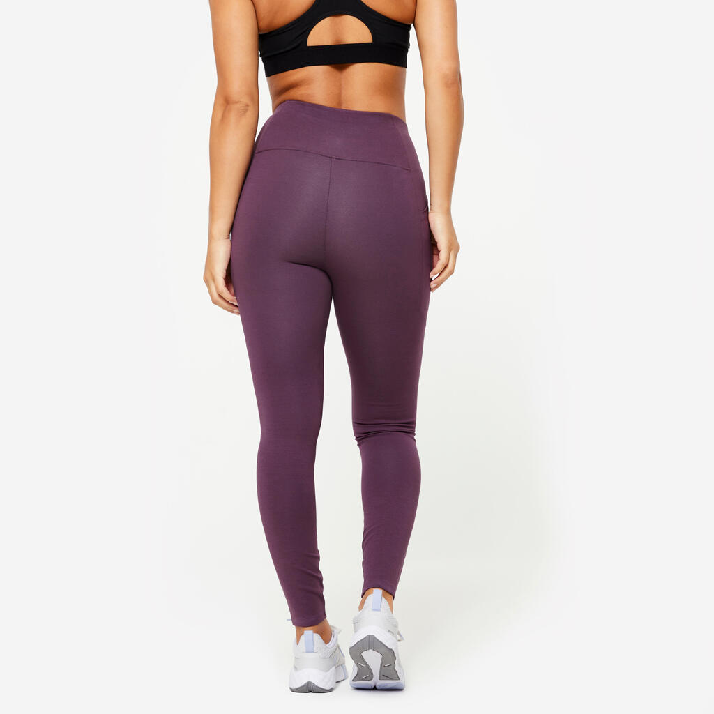 Women's High-Waisted Shaping Leggings - Aubergine