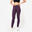 Fitnesslegging voor dames slim fit aubergine