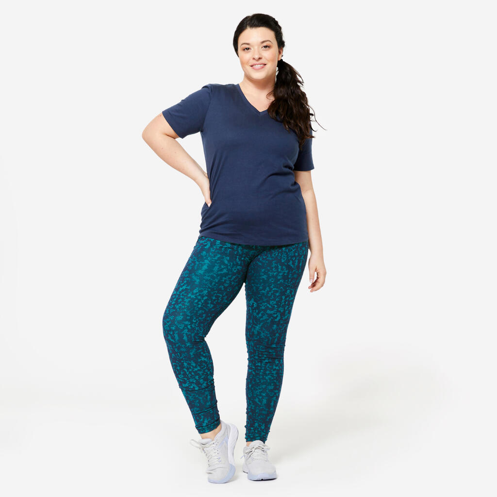 Women's Cotton Fitness Leggings - Green