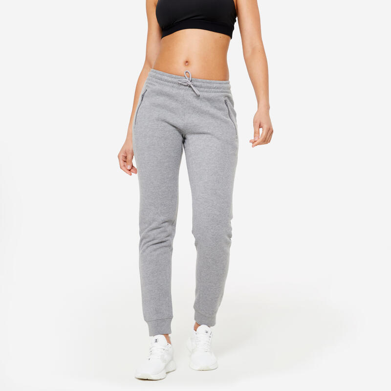 Pantalón Jogger Mujer Gris Slim