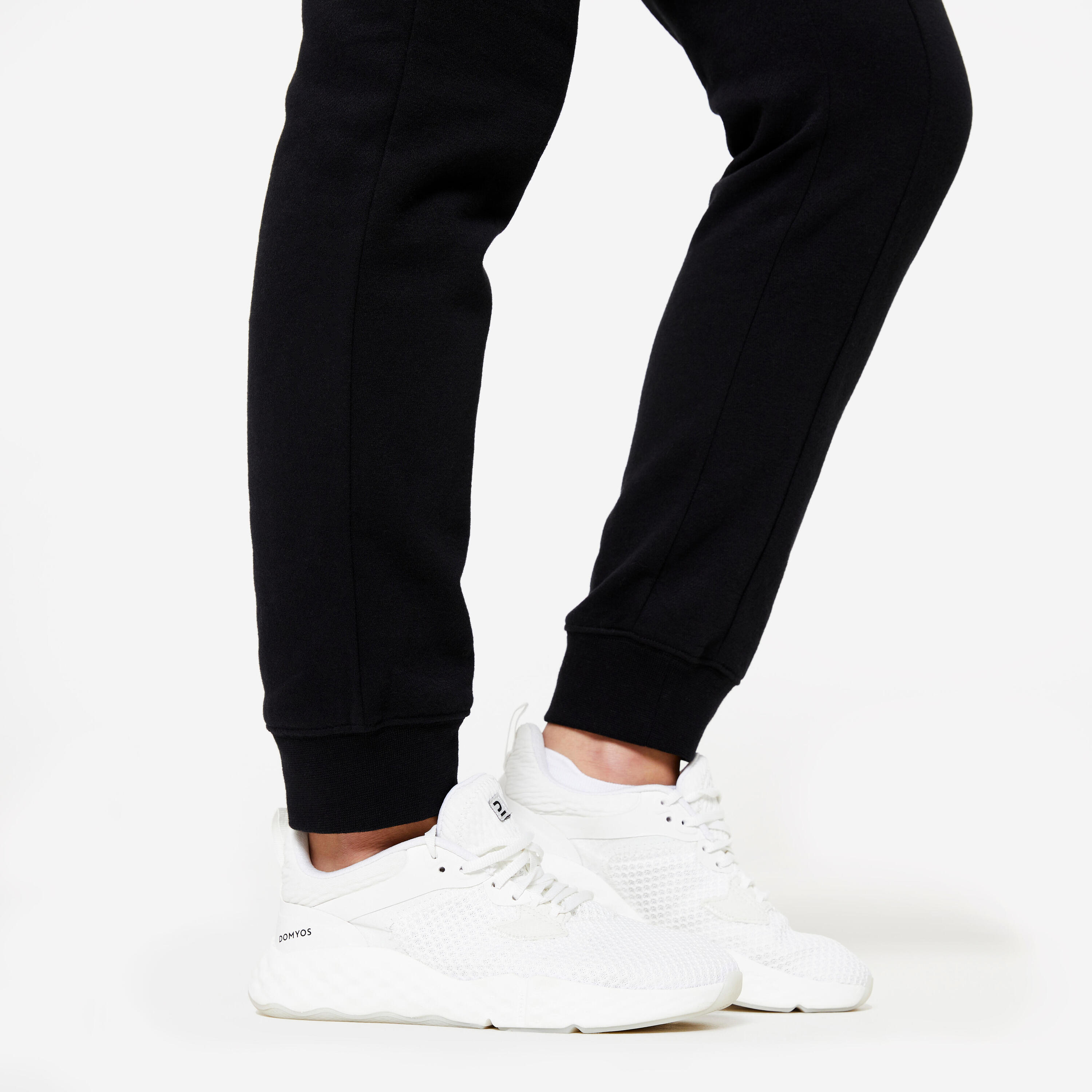 Pantalon de jogging ajusté en coton ouaté femme 6/8