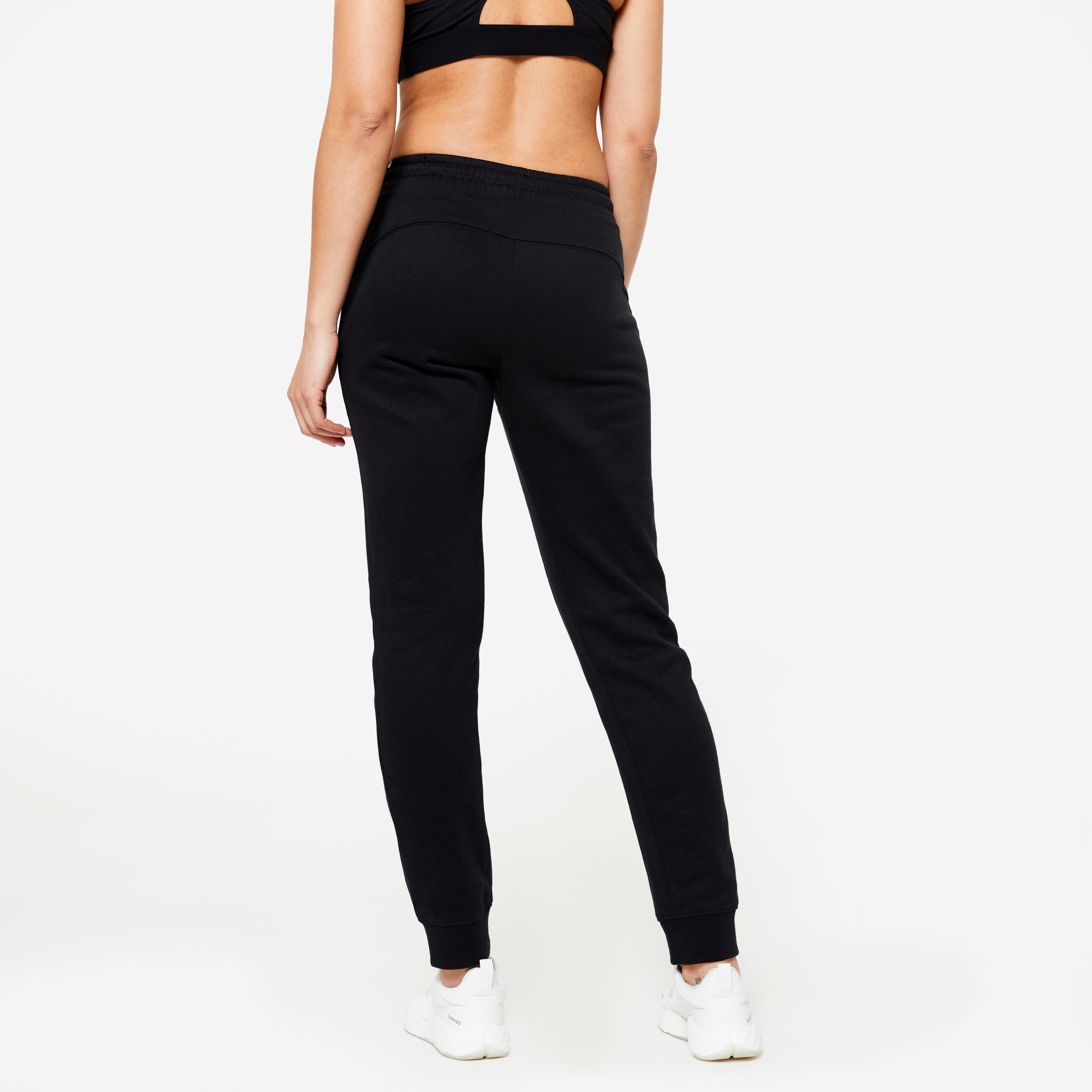 Women’s Slim-Fit Fleece Fitness Jogging Pants - DOMYOS