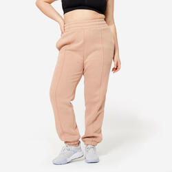 Joggingbroek voor dames katoen beige