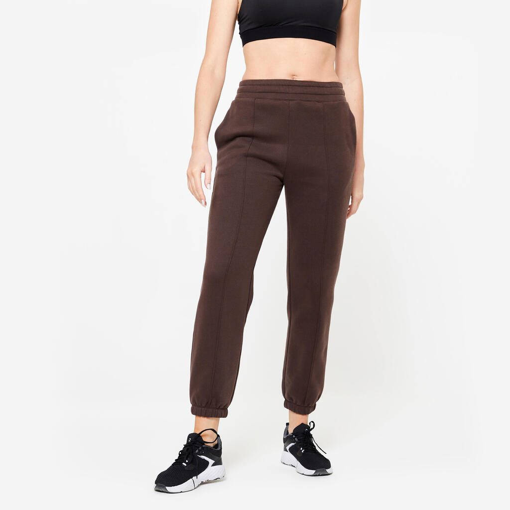 women's warm jogger - dark red