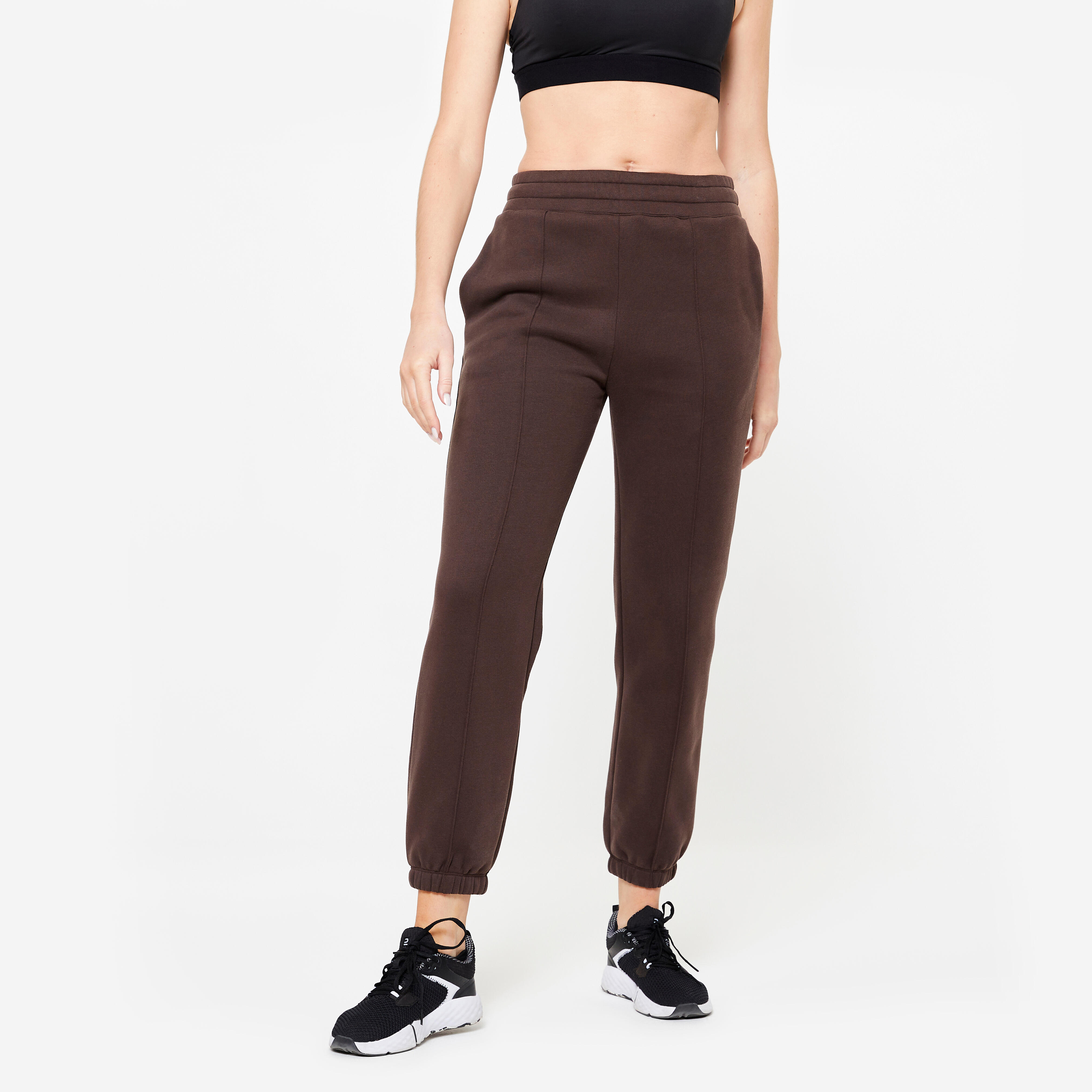 Women's cotton jogging suit - Brown