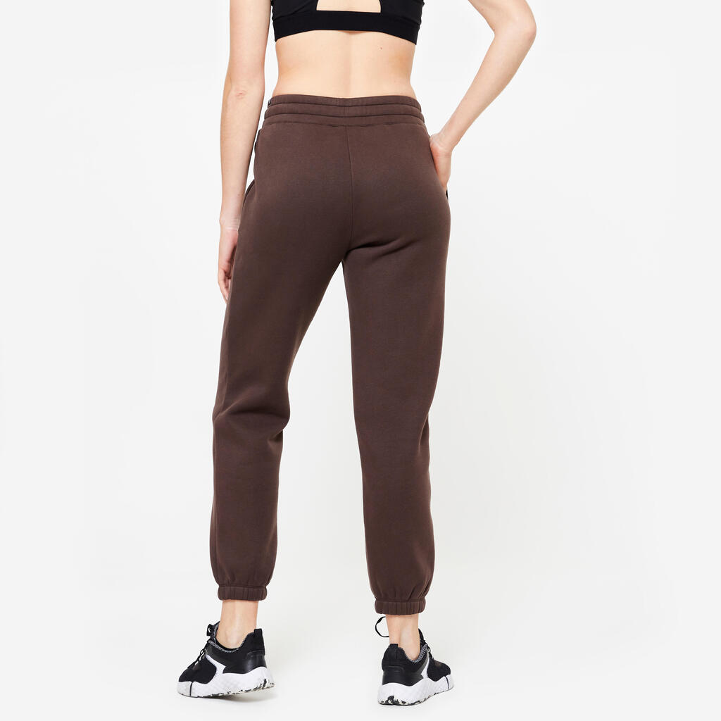 women's warm jogger - dark red