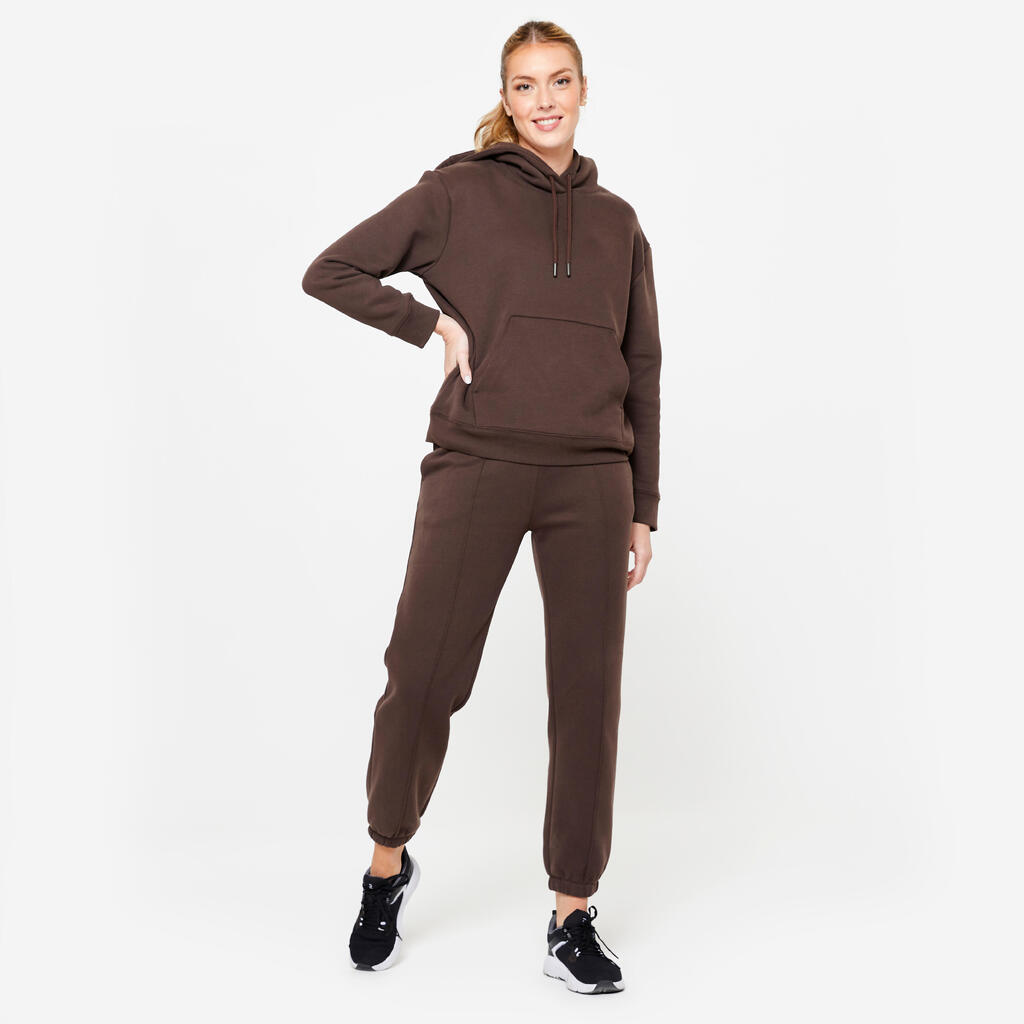 women's warm jogger - dark red