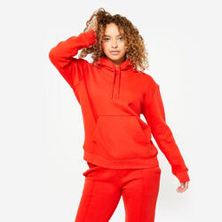 Sudadera Cálida Mujer Rojo Capucha