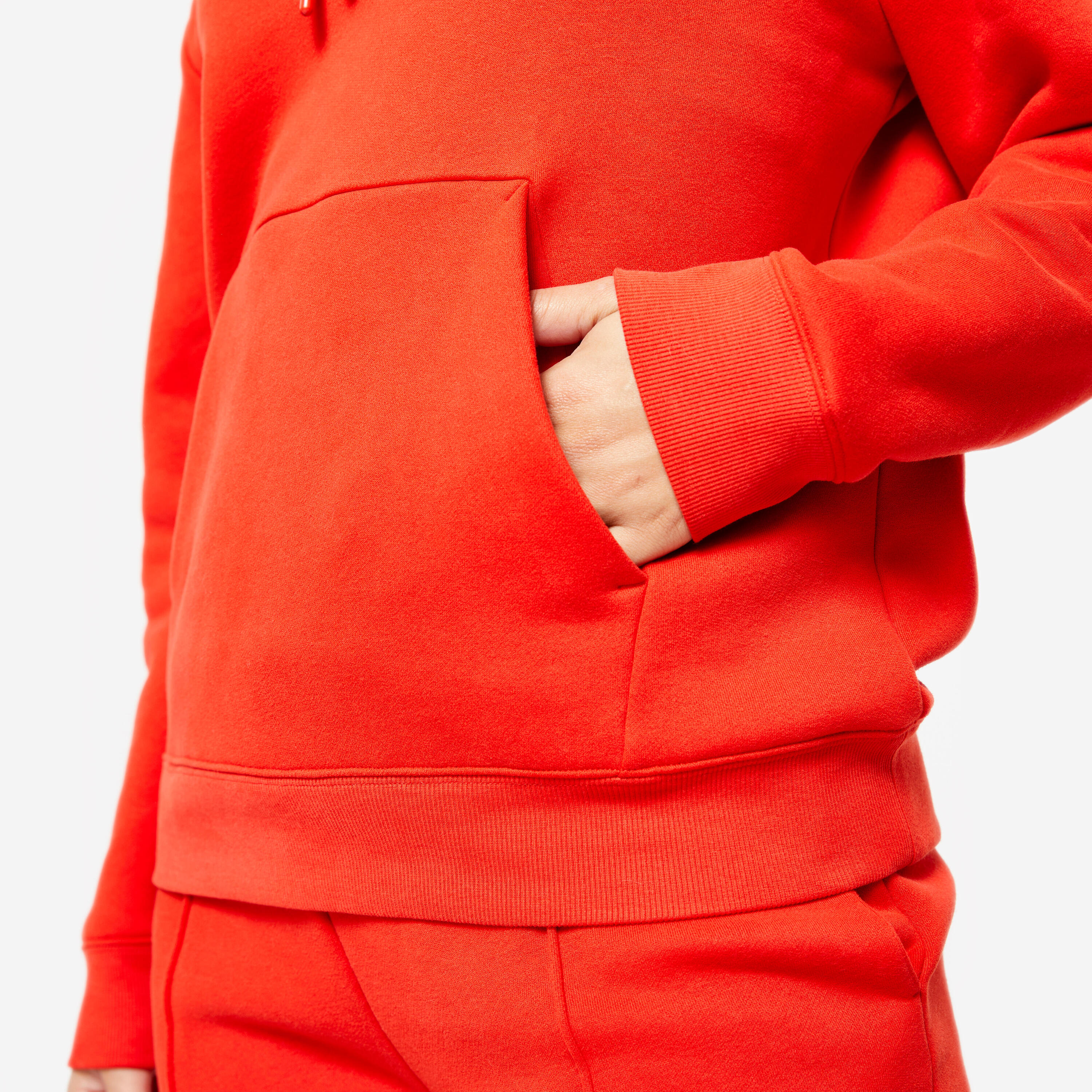 Sweat à Capuche Chaud de Fitness pour Femme - Rouge 7/8