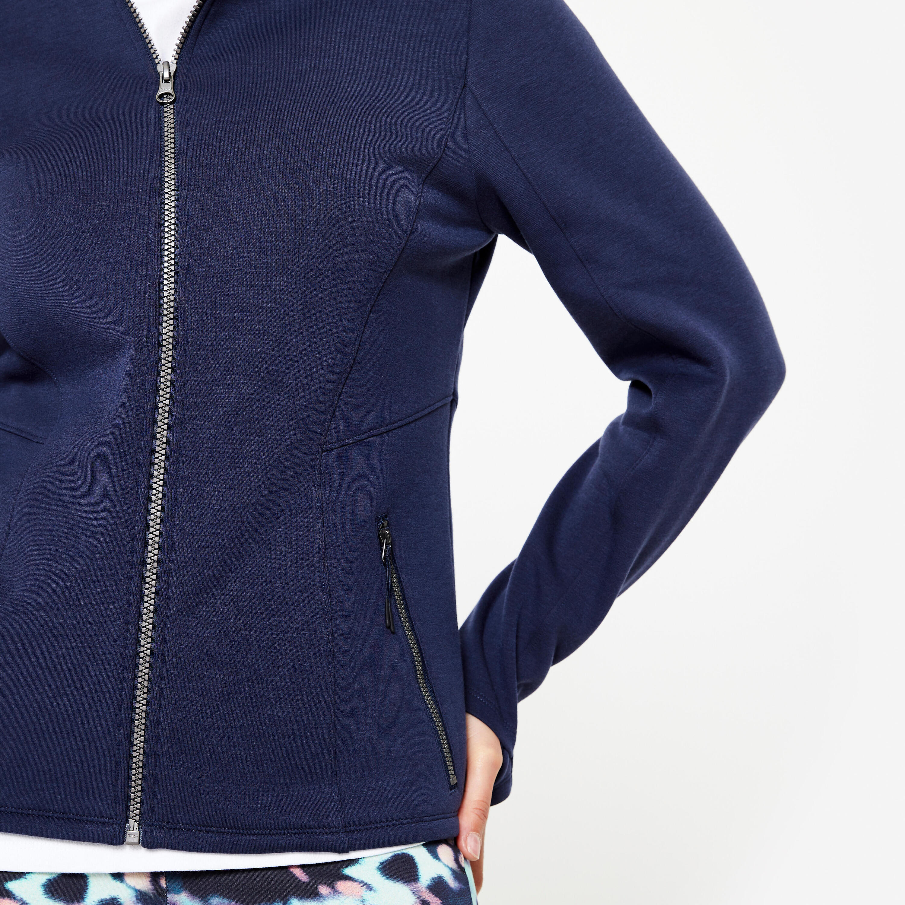 Sweat-Shirt Femme - DEHA - Zippé - Bleu Nuit - Manches