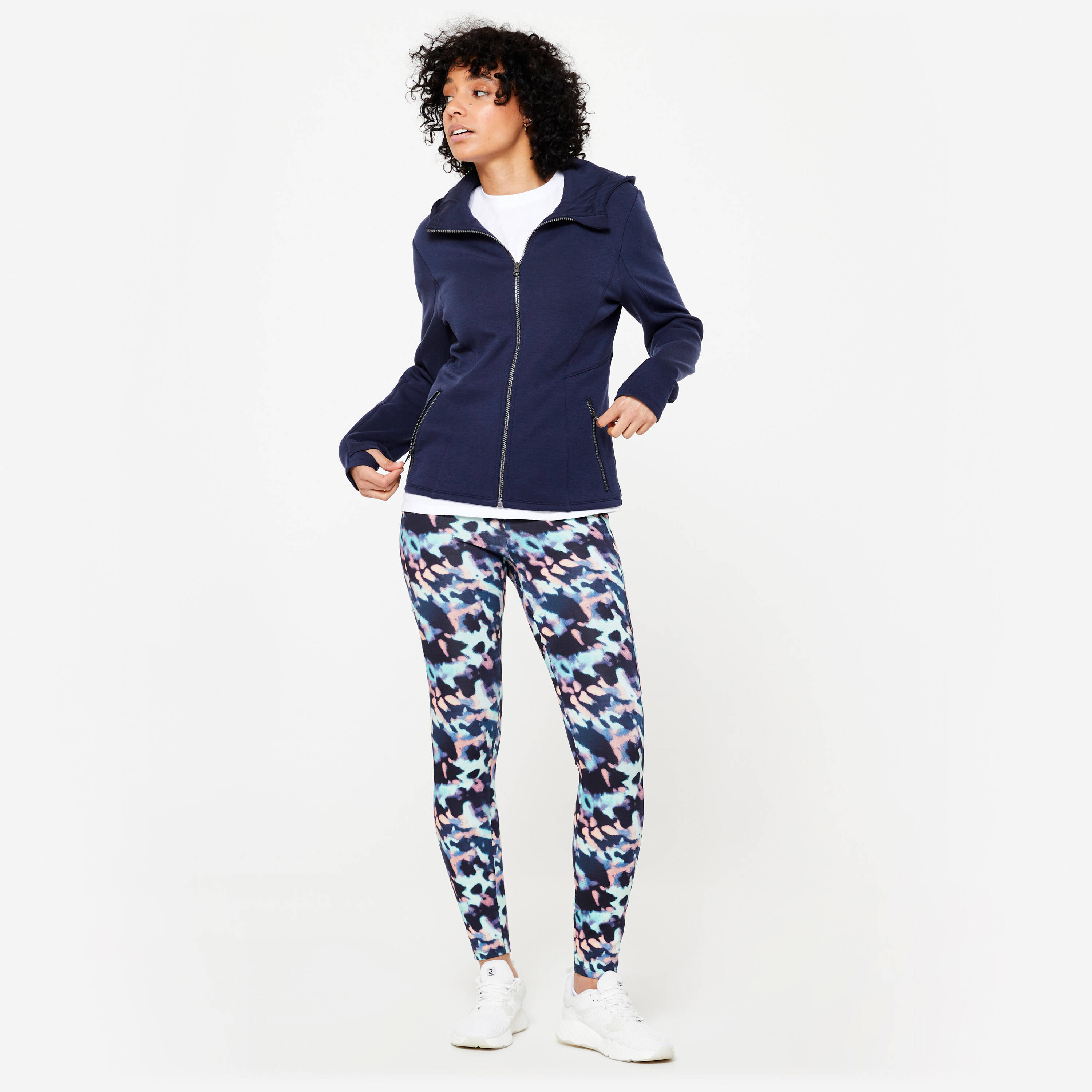 Women's Zip-Up Hoodie - Blue -  2