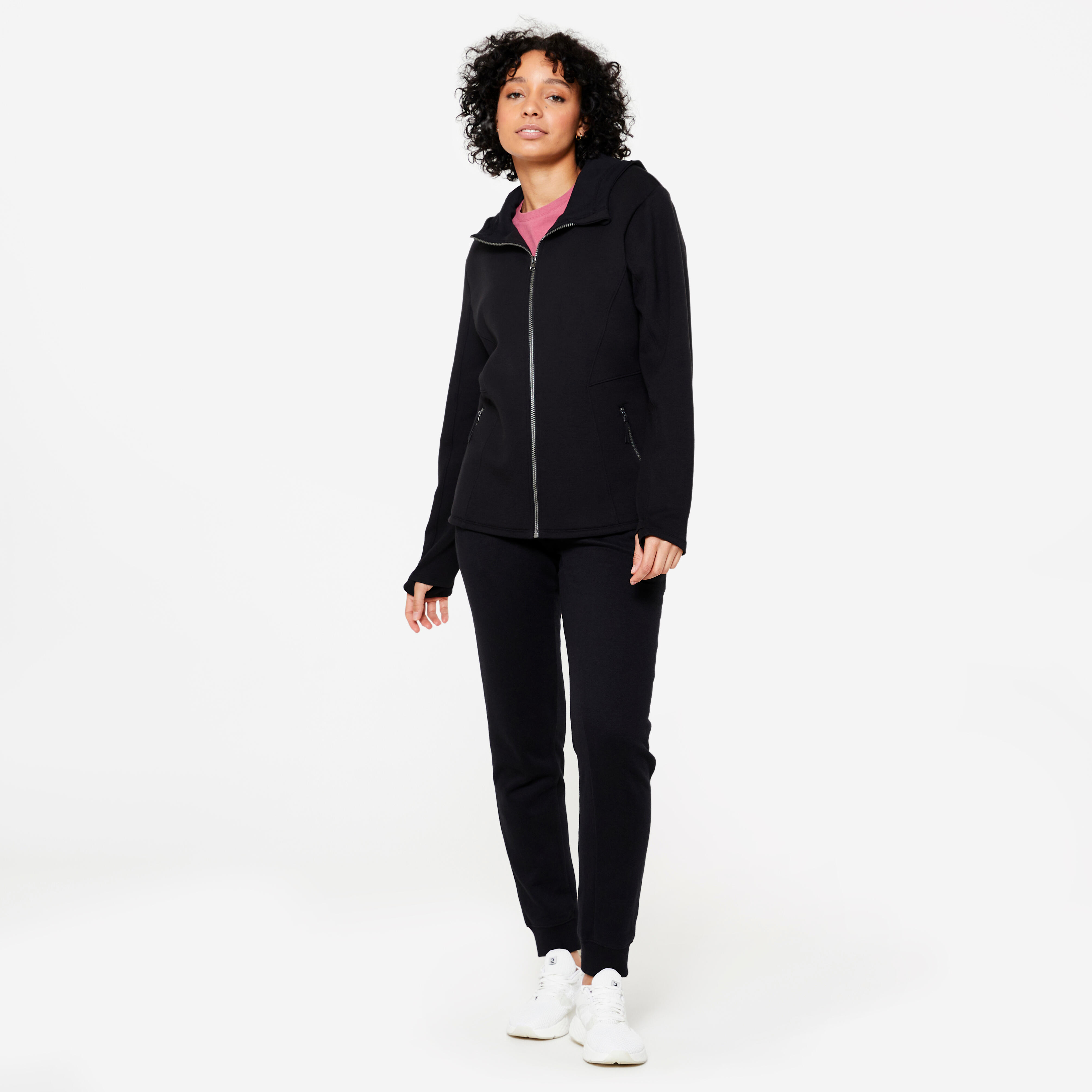 Women's Zip-Up Hoodie - Black