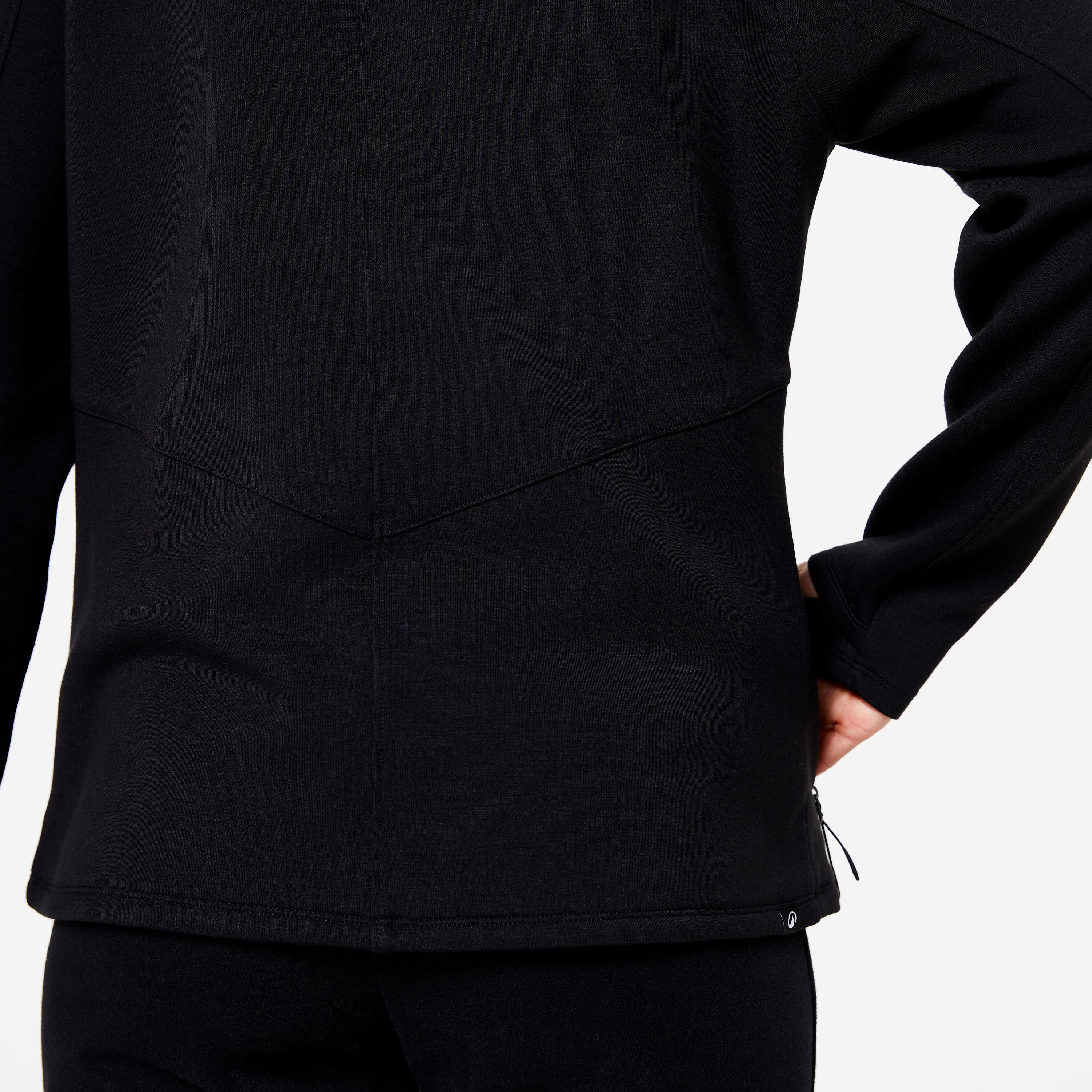 Hoodie met rits voor dames zwart 9/9