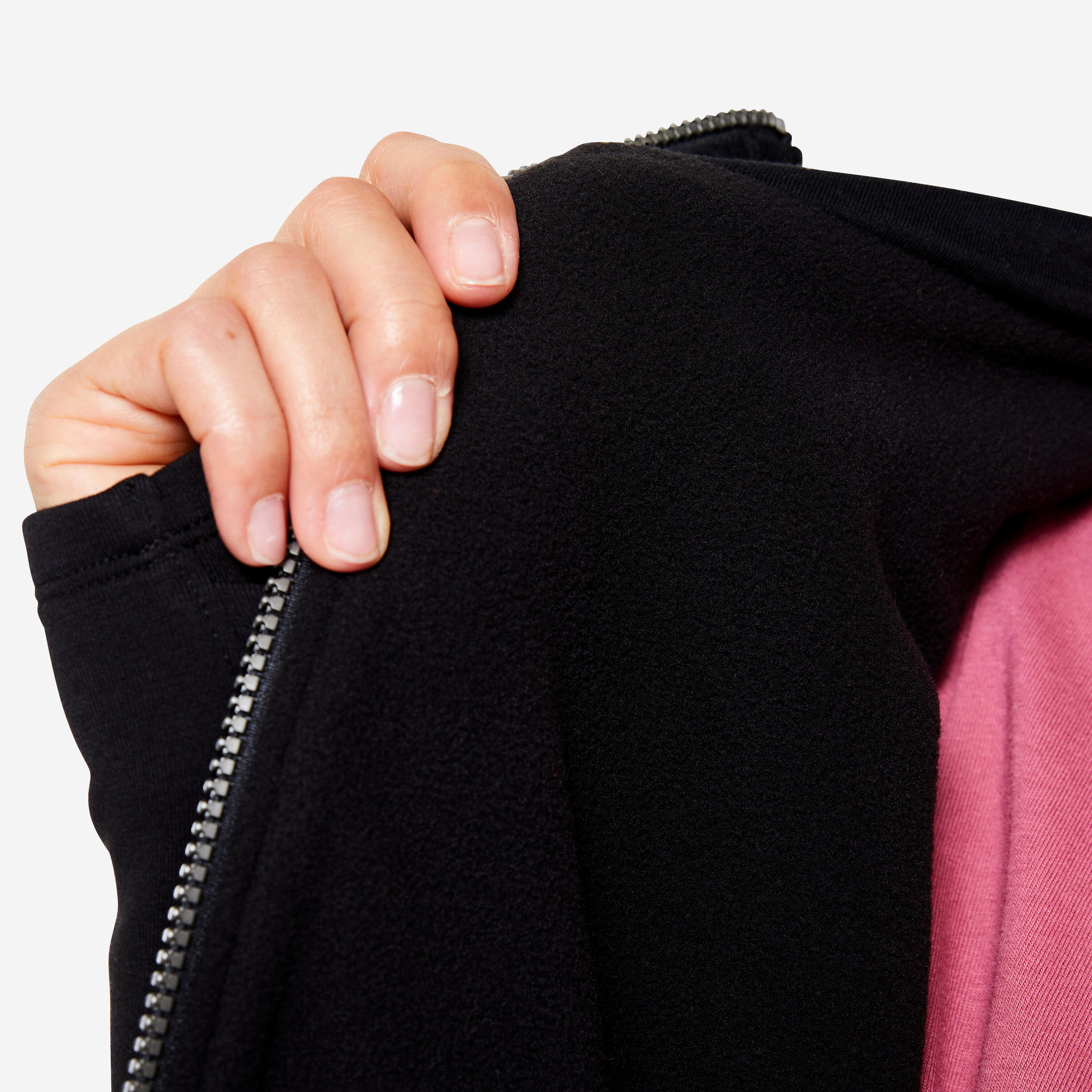 Hoodie met rits voor dames zwart 7/9