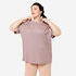 Women's Crew Neck Oversized T-Shirt - Frosted Brown