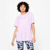 T-shirt oversize, col rond femme - lilas violet