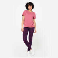 Women's Crew Neck Regular-Fit T-Shirt - Burgundy