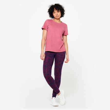 Women's Crew Neck Regular-Fit T-Shirt - Burgundy