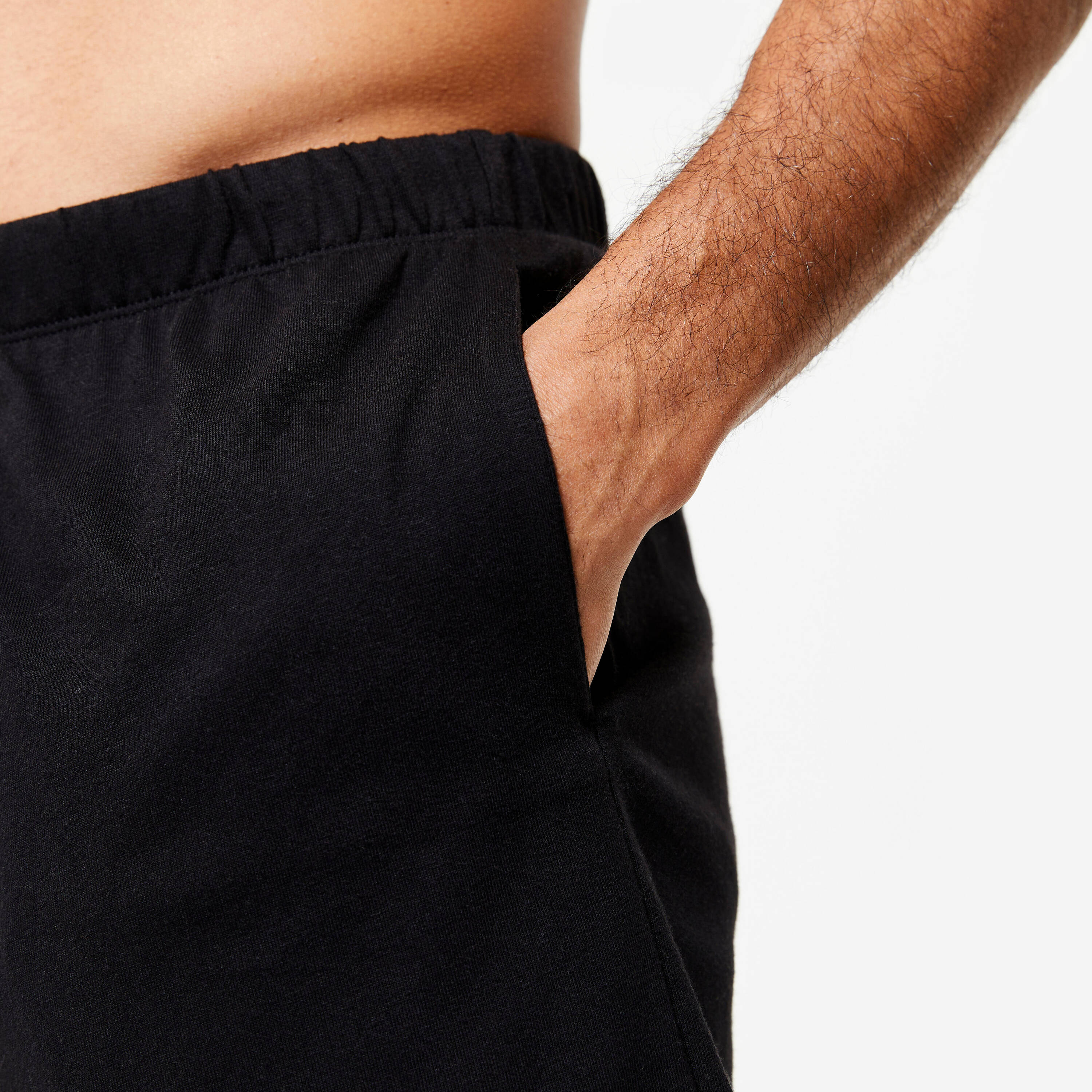 Mens Cotton Regular Fit Gym Shorts 100  - Black -  5