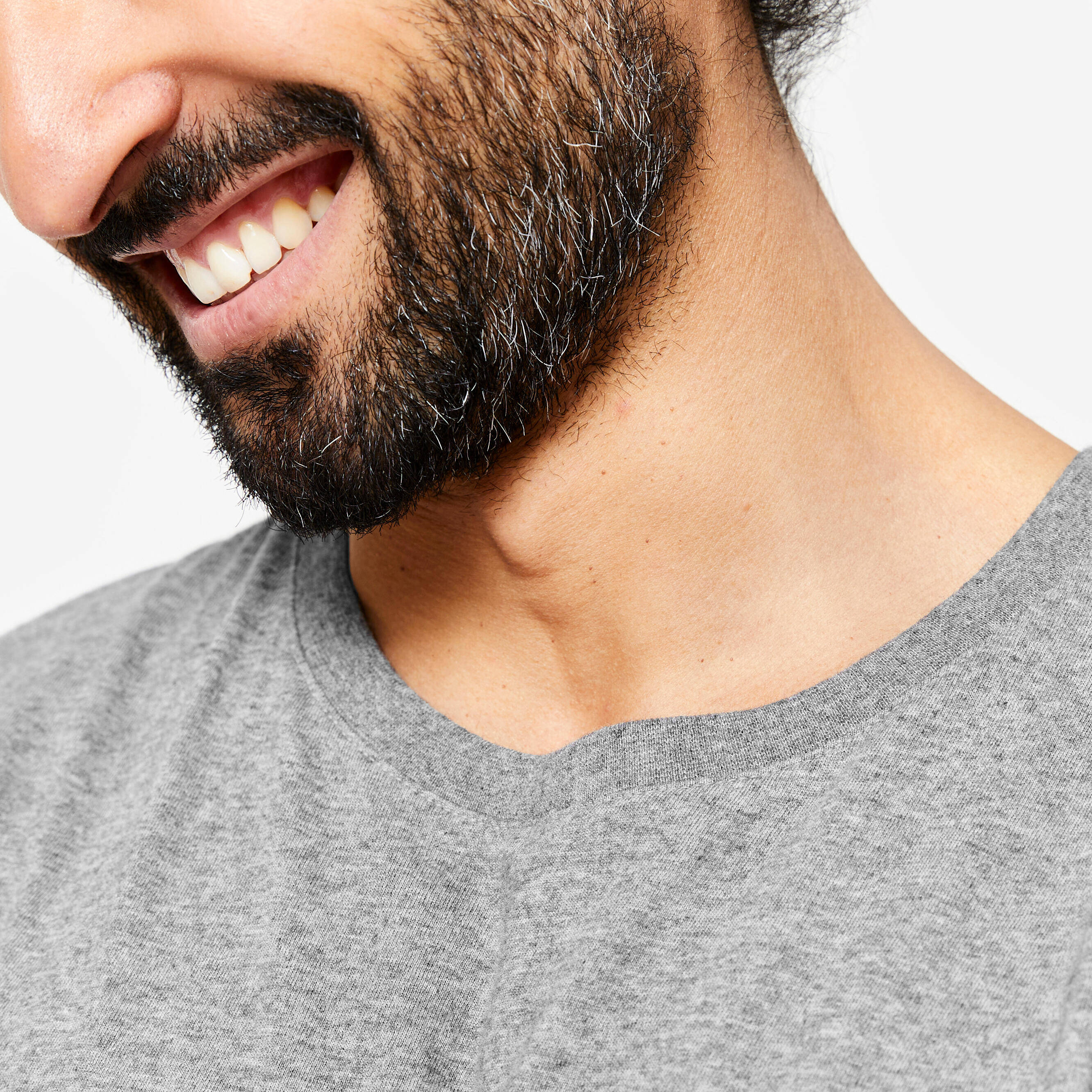 Men's Fitness Cotton T-Shirt 100 Sportee - Grey -  4