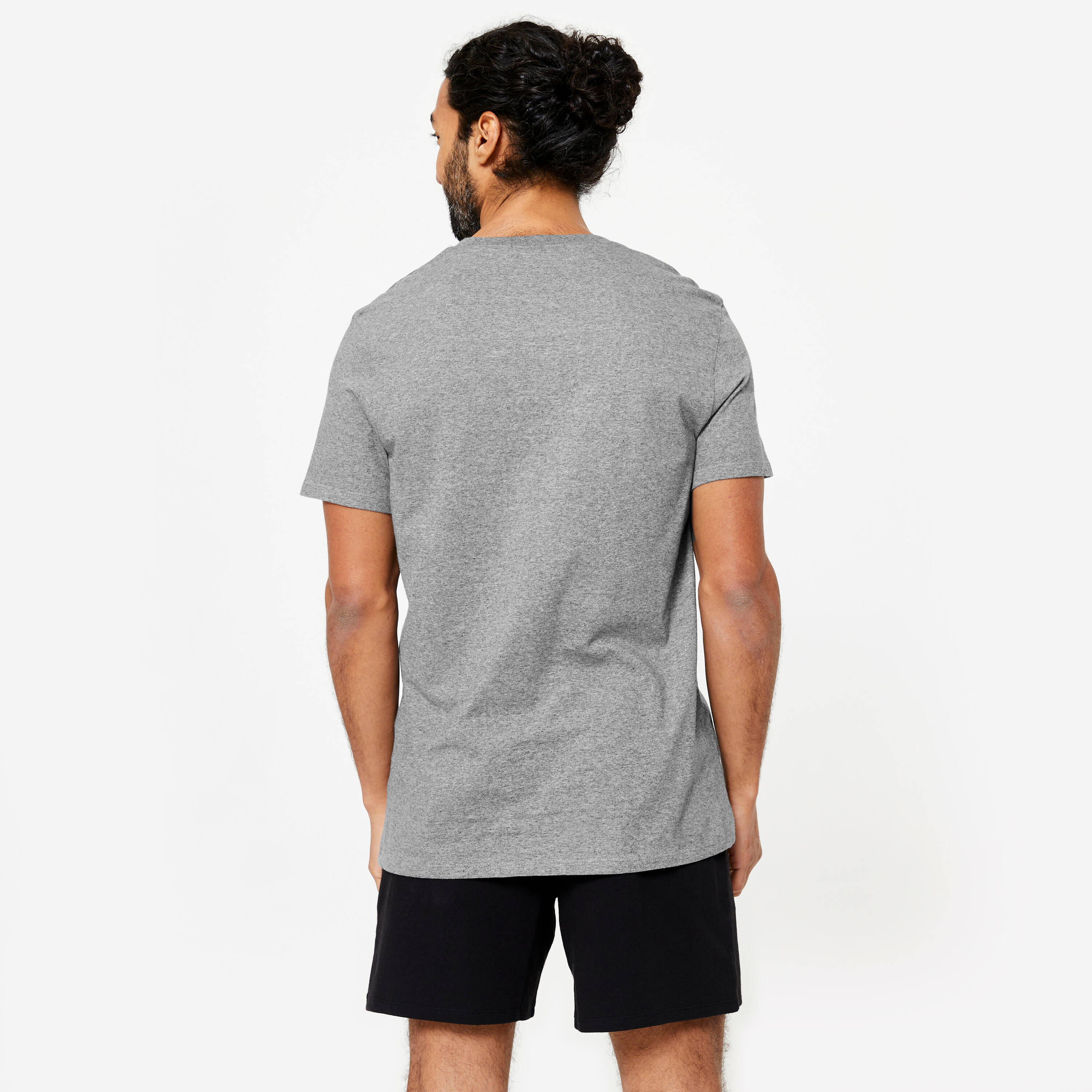 Men's Fitness Cotton T-Shirt 100 Sportee - Grey -  5