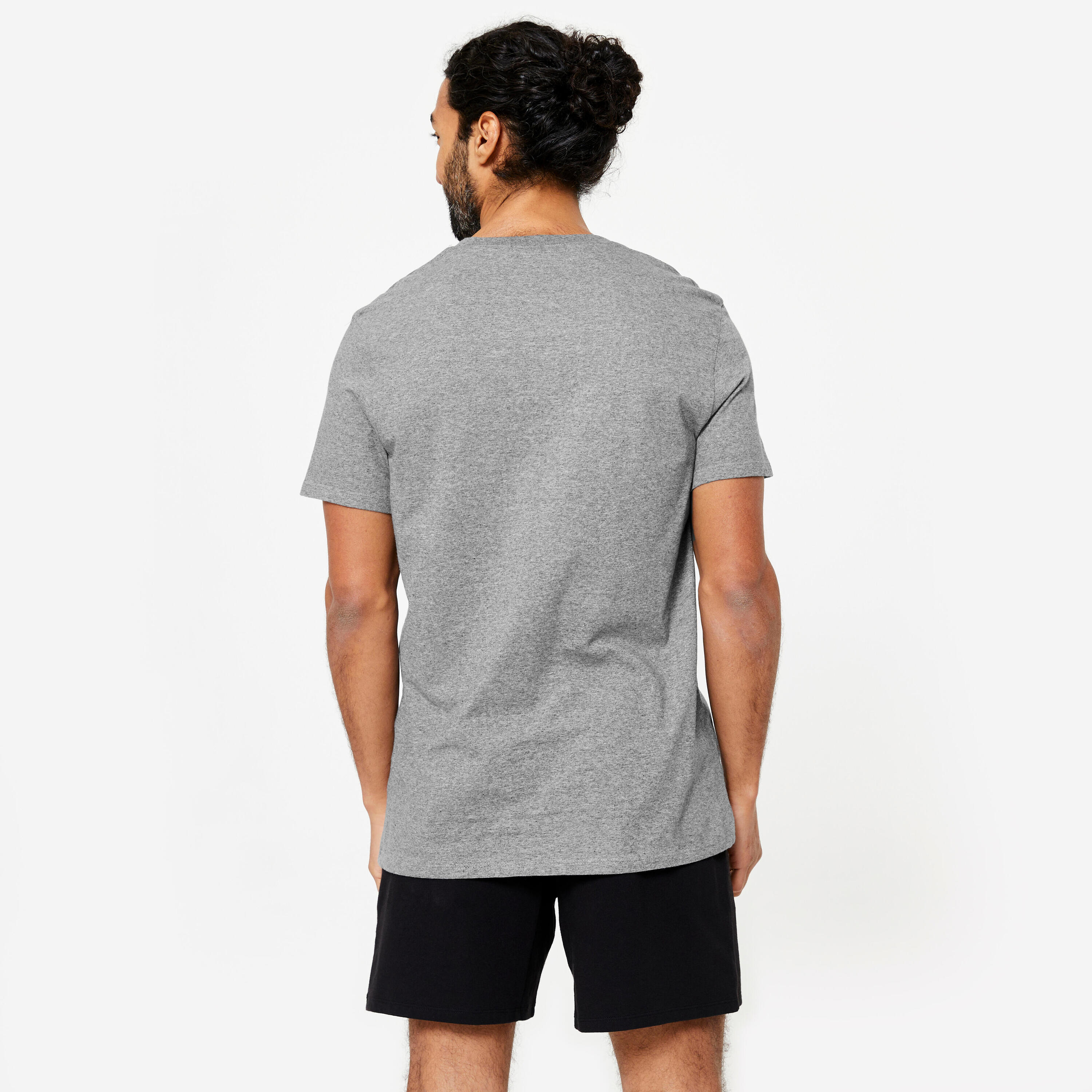 Fitness T-shirt heren 100 Sportee grijs 4/7