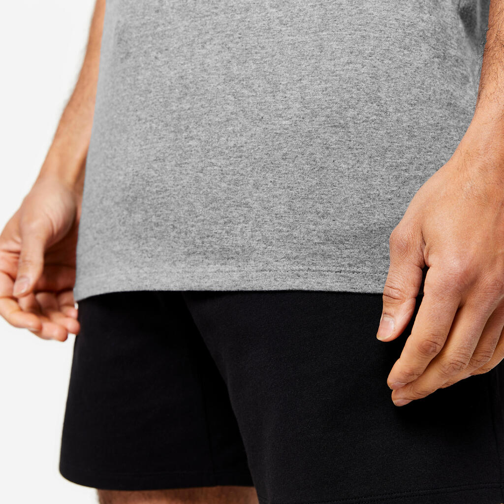 Siva muška majica kratkih rukava za fitnes 100