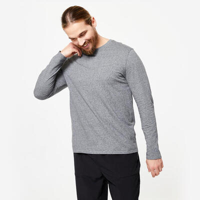 Langarmshirt Herren - 100 grau