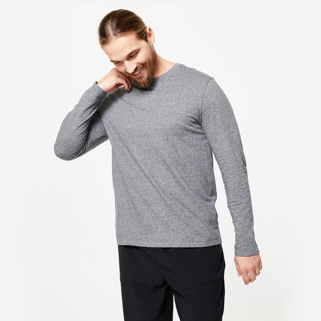DOMYOS POLERA FITNESS HOMBRE 100 GRIS