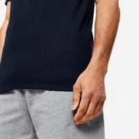 T-shirt slim en coton Homme - bleu foncé