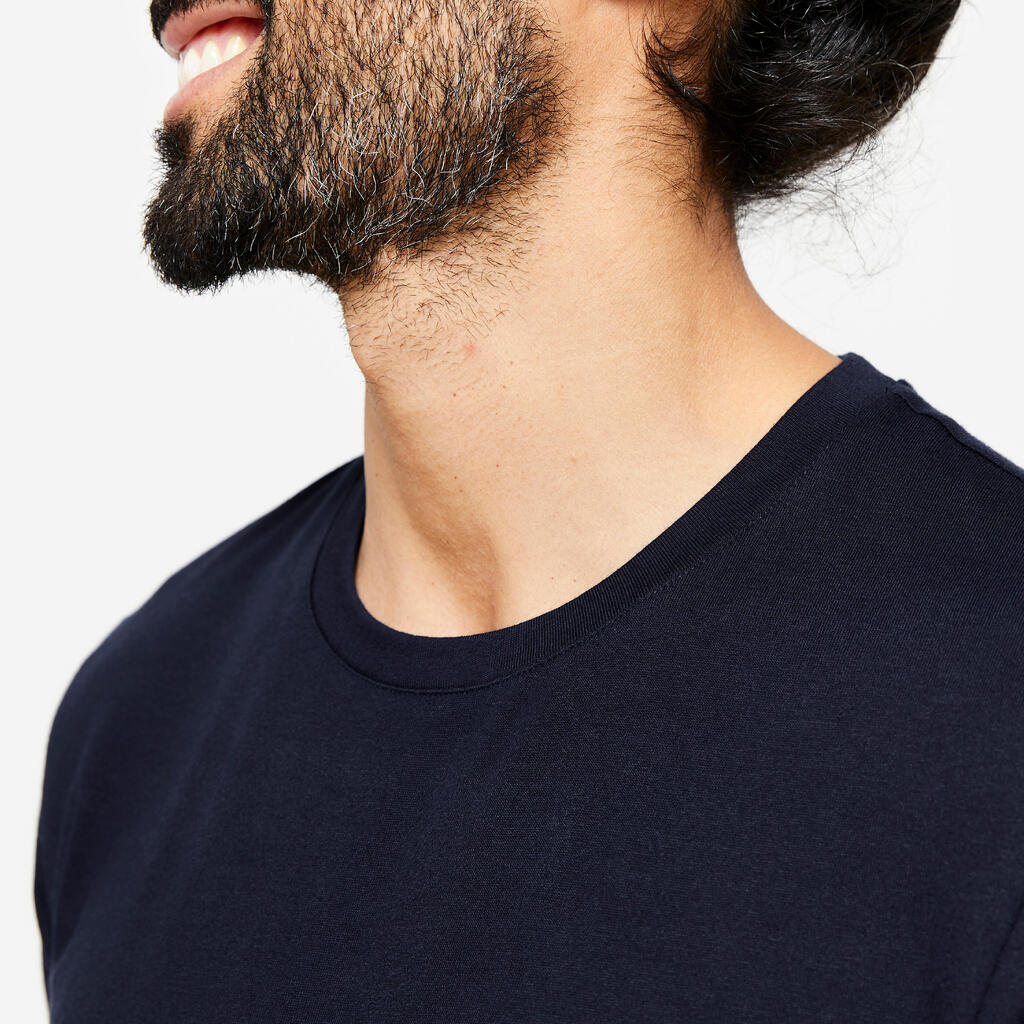 Men's Slim-Fit Fitness T-Shirt 500 - Black