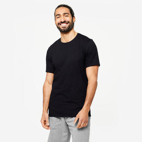 T-shirt slim en coton Homme - noir
