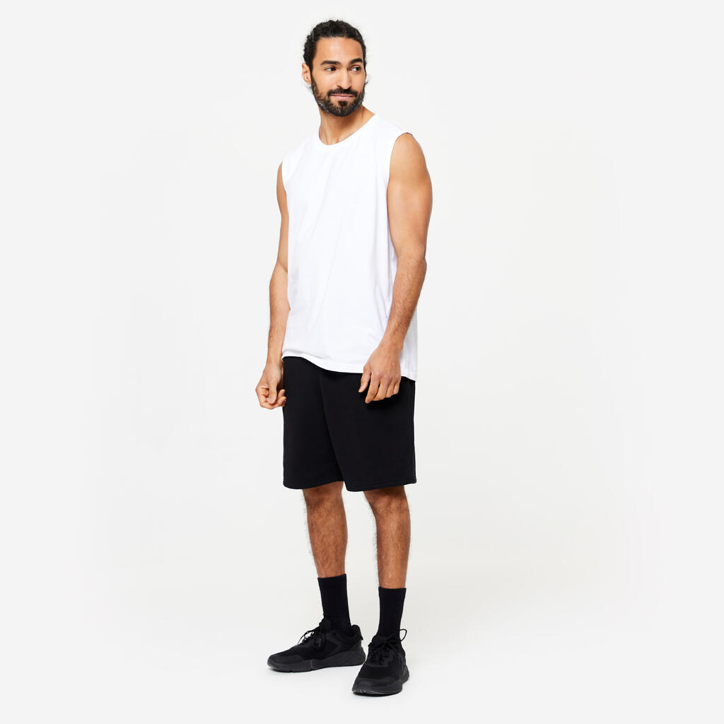 Débardeur extensible Fitness Homme - 500 Gris