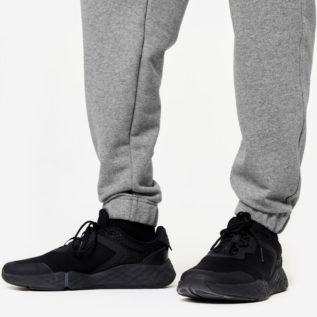 Pantalon jogging fitness regular homme, marron caramel