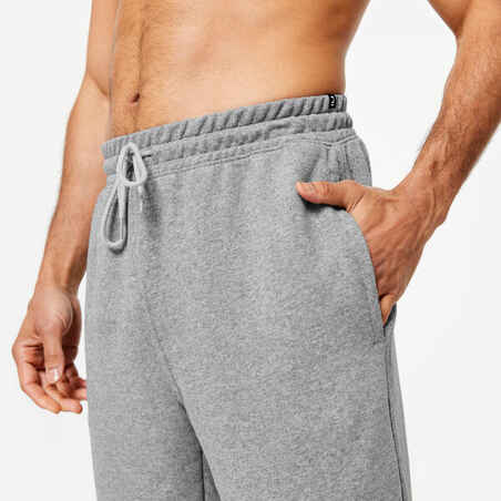 Men's Fitness Jogging Bottoms 500 Essentials - Grey