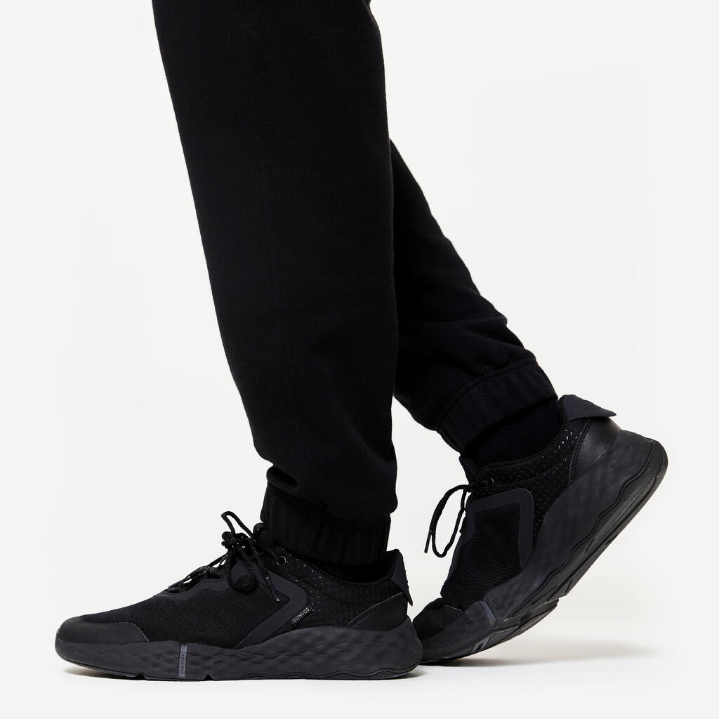 Pantalon jogging fitness regular homme, marron caramel