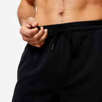 Men's Fitness Jogging Bottoms 500 Essentials - Black