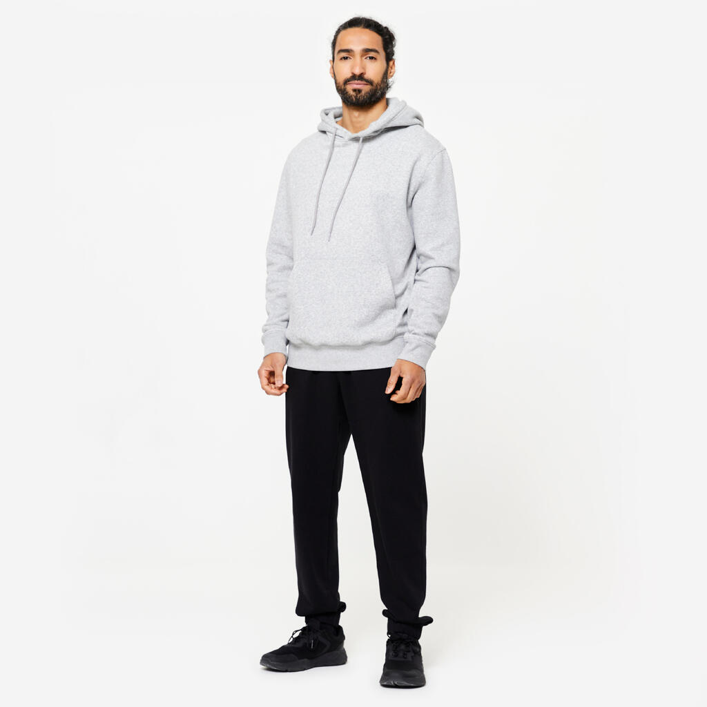 Pantalon jogging fitness regular homme, marron caramel