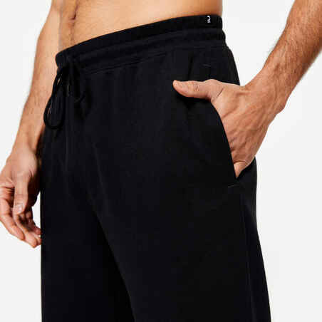 Men's Fitness Jogging Bottoms 500 Essentials - Black