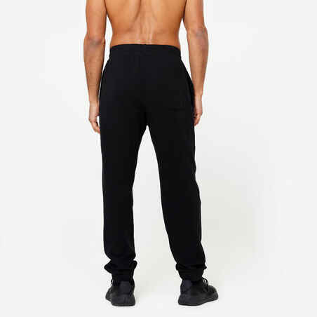 Men's Fitness Jogging Bottoms 500 Essentials - Black