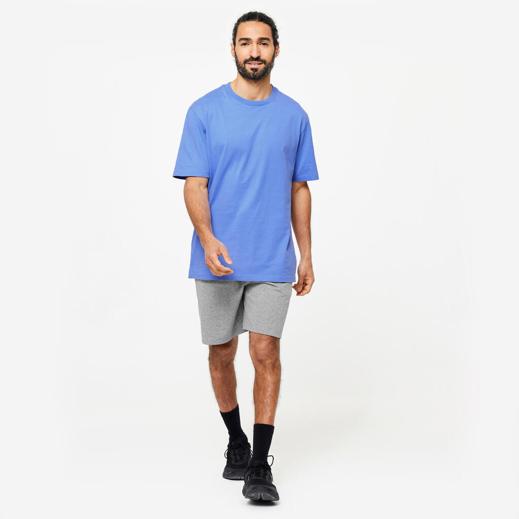 Ανδρικό σορτς για Fitness 500 Essentials - Γκρι Χακί