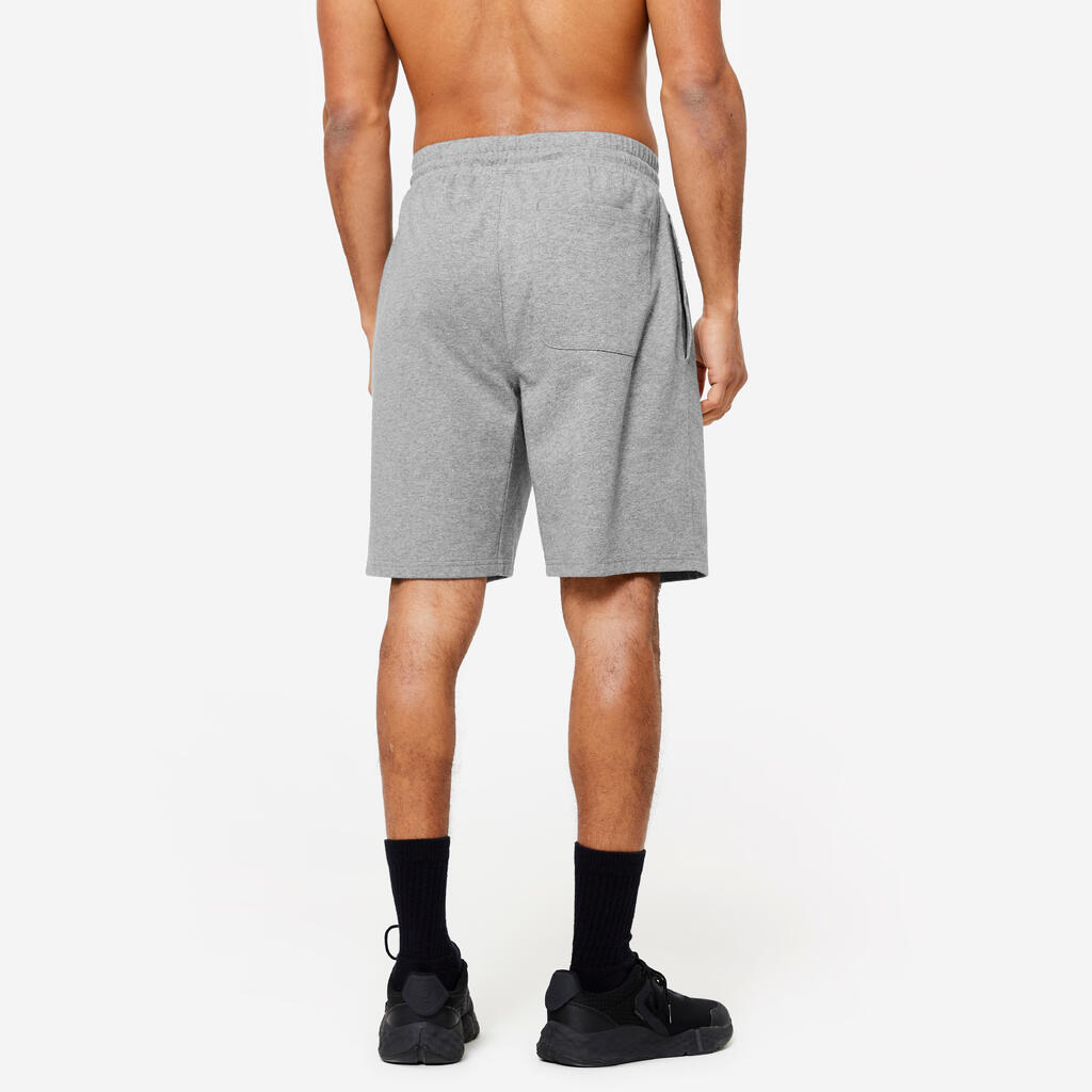 Shorts Fitness 500 Essential Hombre Gris