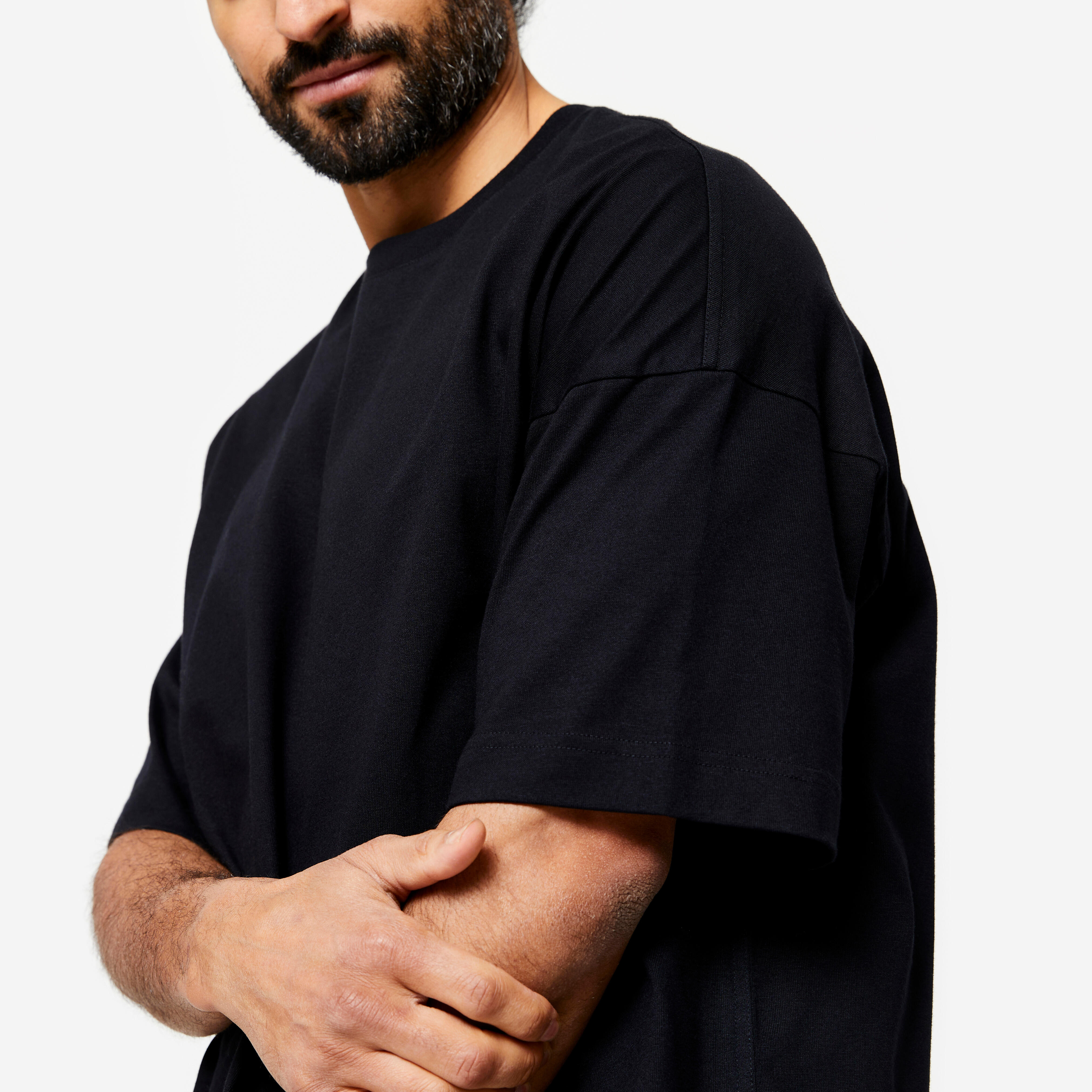 Men's Loose-Fit Fitness T-Shirt 520 - Black
